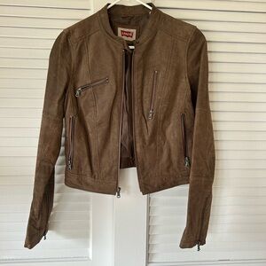 Levi's Brown Suede Moto-Style Jacket
